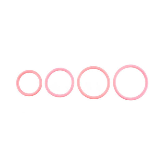 Sportsheets Stretchy Rubber O Ring 4 Pack Coral - Cock Rings