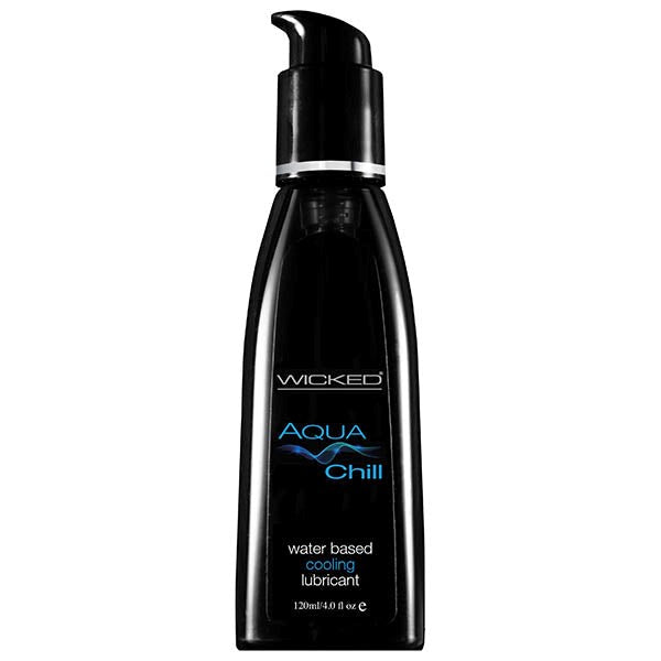Wicked Aqua Chill Water Based Cooling Lubricant 120ml - Water Based Lubes