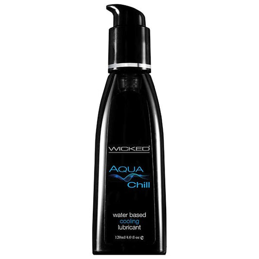 Wicked Aqua Chill Water Based Cooling Lubricant 120ml - Water Based Lubes