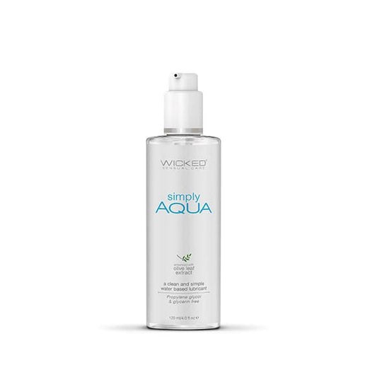 Wicked Simply Aqua Water Based Lubricant 120ml - Water Based Lubes