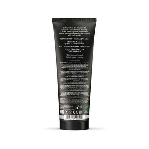 Wicked STRIPPED & BARE Sensual Unscented Massage Cream 120ml - Massage Oils and Lubricants