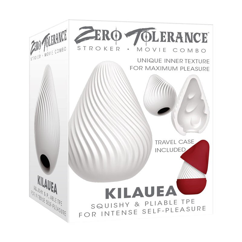 Zero Tolerance KILAUEA Mini Mens Stroker Egg White - Masturbators and Strokers