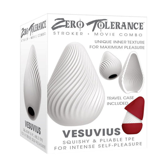 Zero Tolerance VESUVIUS Mini Male Stroker Egg White - Masturbators and Strokers