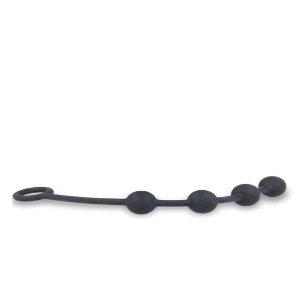 Nexus EXCITE Silicone Anal Beads Black - Anal Beads and Balls