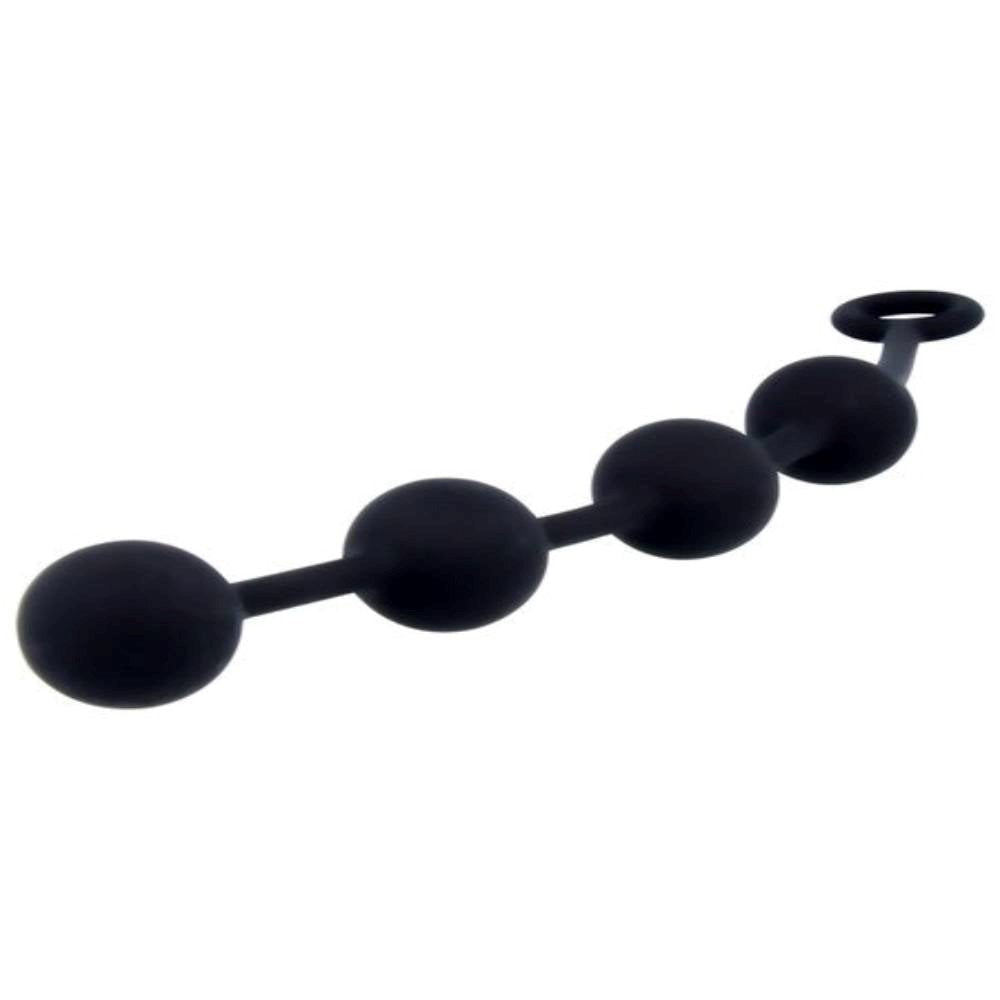 Nexus EXCITE Silicone Anal Beads Black - Anal Beads and Balls