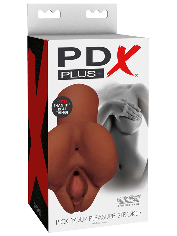 PDX Brands Pick Your Pleasure Mens Stroker Brown - Masturbators and Strokers