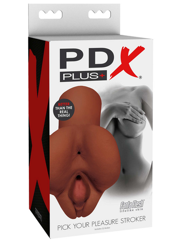 PDX Brands Pick Your Pleasure Mens Stroker Brown - Masturbators and Strokers