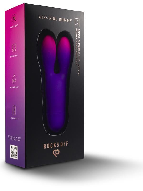Rocks Off Glo Girl Bunny 10 Function Rabbit Ear Vibrator - Rabbit Vibrators