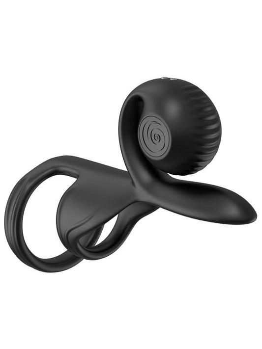 Snail Vibe Jovi Vibrating Couples Ring Black - Vibrating Cock Rings