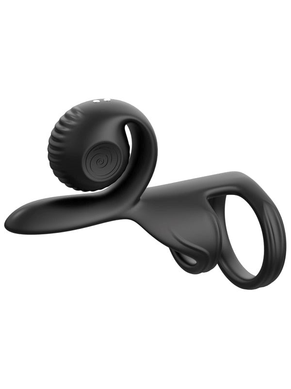 Snail Vibe Jovi Vibrating Couples Ring Black - - Vibrating Cock Rings