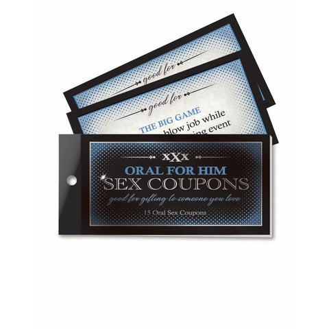 Little Genie Oral For Him Sex Coupons Set of 15 Coupons - Sex Games, Coupons and Tricks