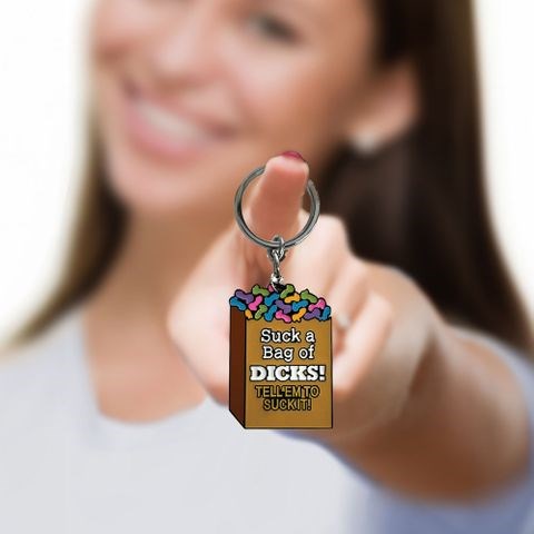 Little Genie Super Fun Suck A Bag Novelty Key Chain - Party Gifts and Novelties