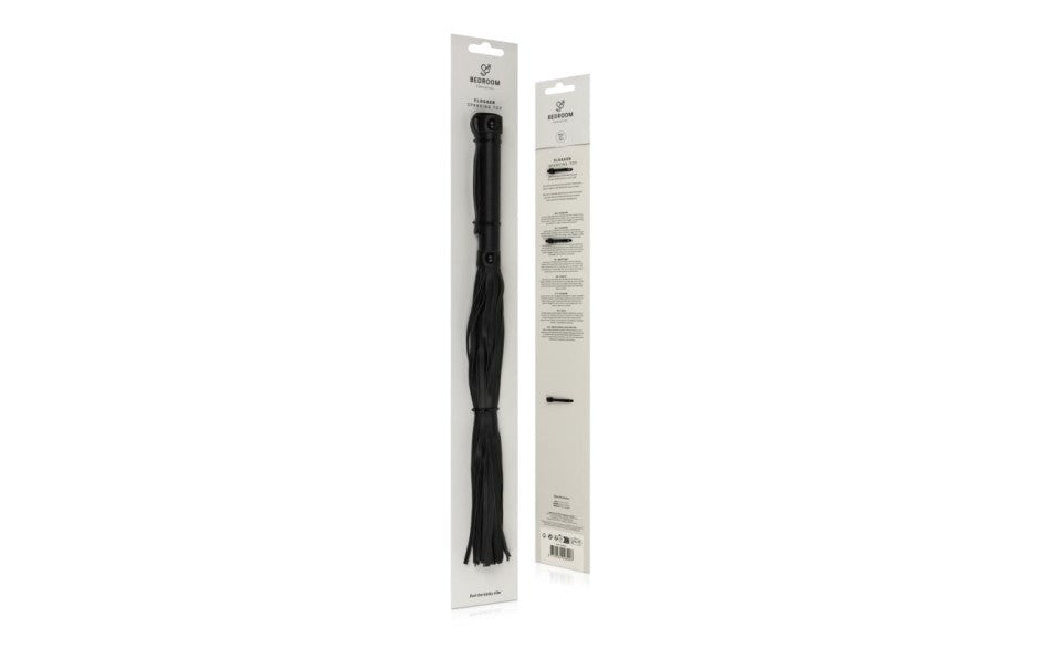 Bedroom Fantasies Faux Leather BDSM Flogger Black - - Whips And Crops