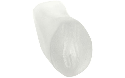 Doc Johnson Palm Pal Ultraskyn Pussy Stroker Frosted Clear - Masturbators and Strokers