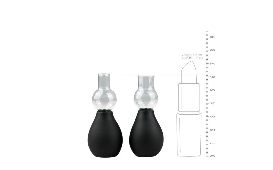 Fetish Collection Nipple Sucker Black 2 Piece - - Breast and Nipple Toys