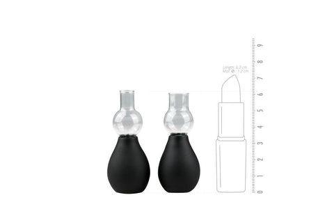 Fetish Collection Nipple Sucker Black 2 Piece - Nipple and Clit Clamps
