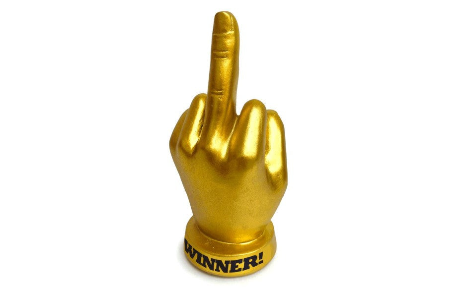 Genie Golden FU Finger Novelty Trophy - - Party Gifts and Novelties