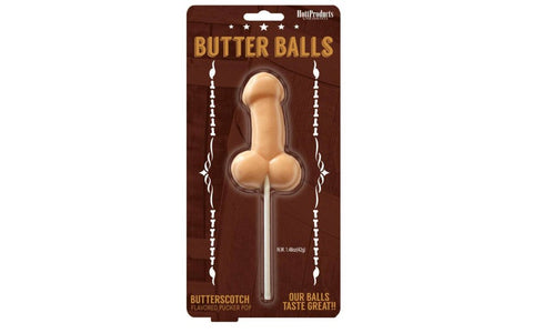 Hott Products Butterballs Butterscotch Pecker Shaped Lollypop - Party Gifts and Novelties
