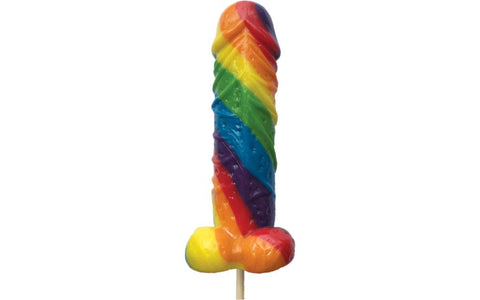 Hott Products Rainbow Cocksicle Pecker Shaped Lollipop - Party Gifts and Novelties