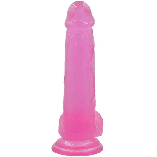 Lovetoy Jelly Studs Crystal Curved Realistic Dildo Pink - Realistic Dildos