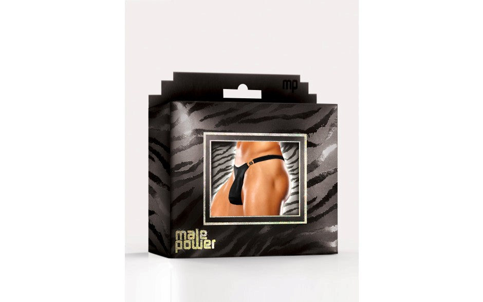 Male Power Bong Clip Ultra Comfortable Mens Thong Black - - Mens Briefs And Boxers