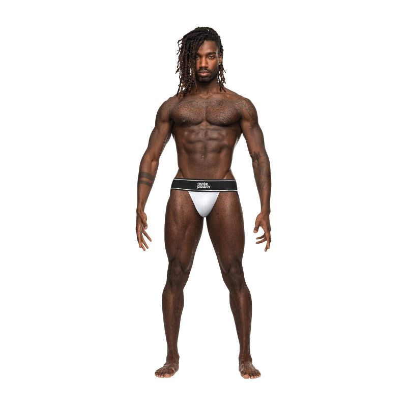 Male Power Modal Rib Mens Jock White - - Jocks and G-Strings