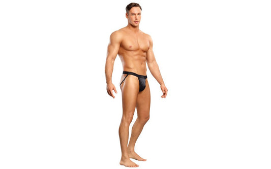 Male Power Satin Sexy Mens Jock Lycra Black - Jocks and G-Strings