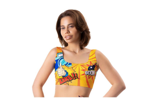 Mememe Lingerie Comfortable Fit Comics Like Crop Top - Bras and Bra Sets
