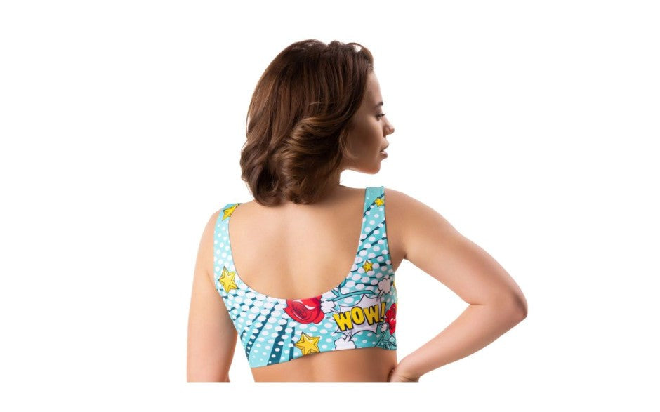 Mememe Lingerie Comfortable Fit Comics Like Crop Top - - Bras and Bra Sets