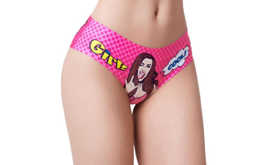 Mememe Lingerie Comic Fans Pink Slip Sexy Womens Pantie - G-Strings, Panties and Shorts