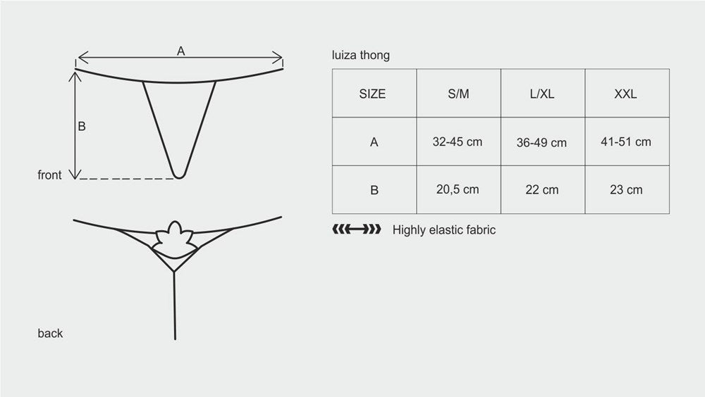 Obsessive Luiza Elastic Fabric Womens Thong Red - - G-Strings, Panties and Shorts