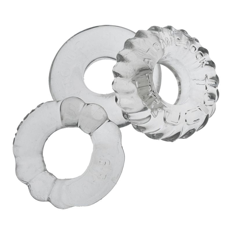 OxBalls Bonemaker 3 Piece Stretchy Mens Cock Ring Set - - Stretchy Cock Rings