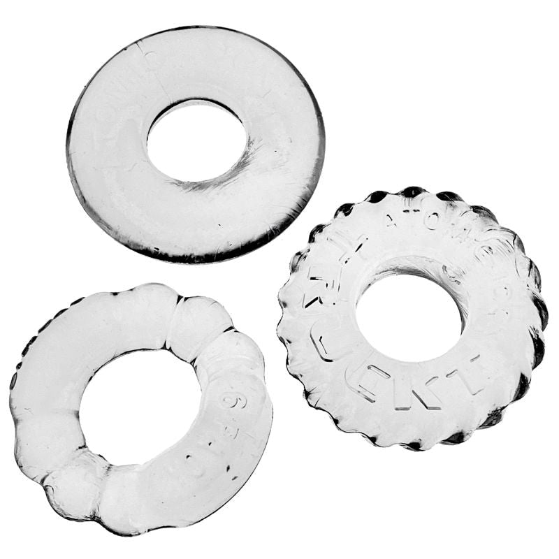 OxBalls Bonemaker 3 Piece Stretchy Mens Cock Ring Set - - Stretchy Cock Rings