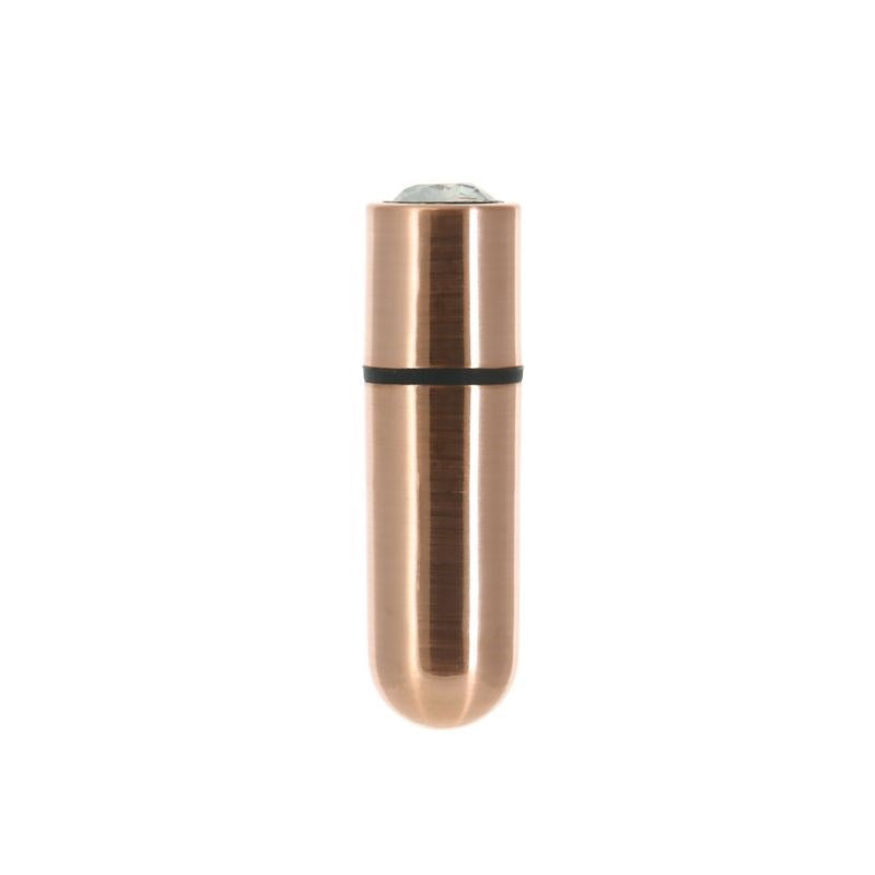 Power Bullet First Class 6 cm Rechargeable Bullet Vibrator With Crystal Button - - Bullet Vibrators