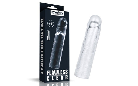 Lovetoy Clear Penis Extender Sleeve Plus 2 Inch - Penis Sleeves and Extenders