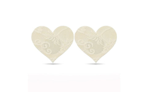 Lovetoy Lace Heart and Flower Womens Nipple Pasties Twin Pack - Breast and Nipple Toys