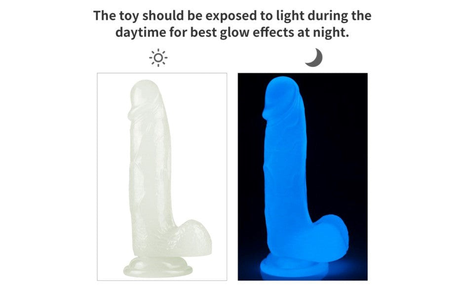 Lovetoy Lumino Play Flexible & Realistic Dildo With Balls 7.5 Inch Clear - - Realistic Dildos