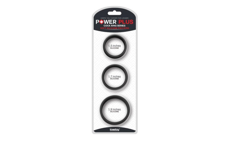 Lovetoy Pro Stretchy Silicone Cock Rings Set 3 Piece - - Cock Ring Sets