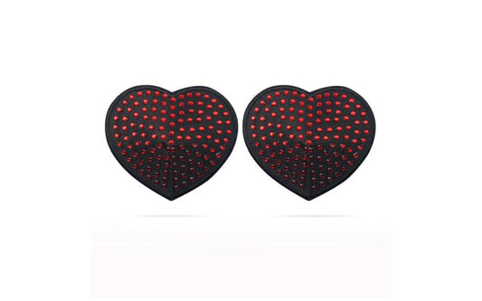 Lovetoy Reusable Red Diamond Heart Nipple Pasties - Breast and Nipple Toys
