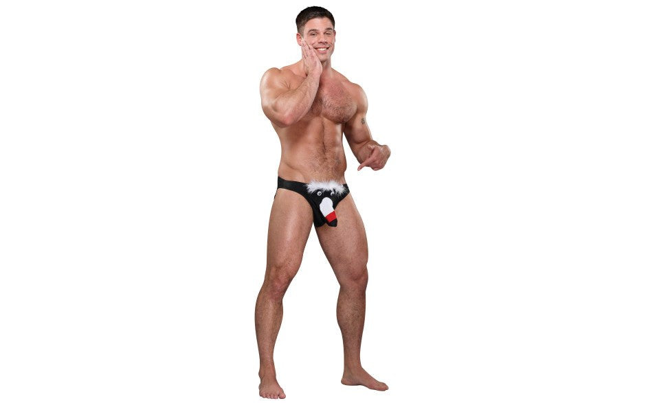 Male Power Novelty Toucan Bikini Mens Underwear Black - - Party Gifts and Novelties