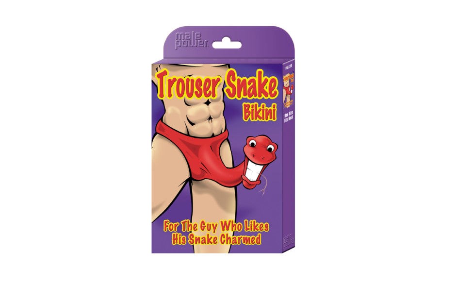 Male Power Novelty Trouser Snake Mens Underwear Black - - Party Gifts and Novelties