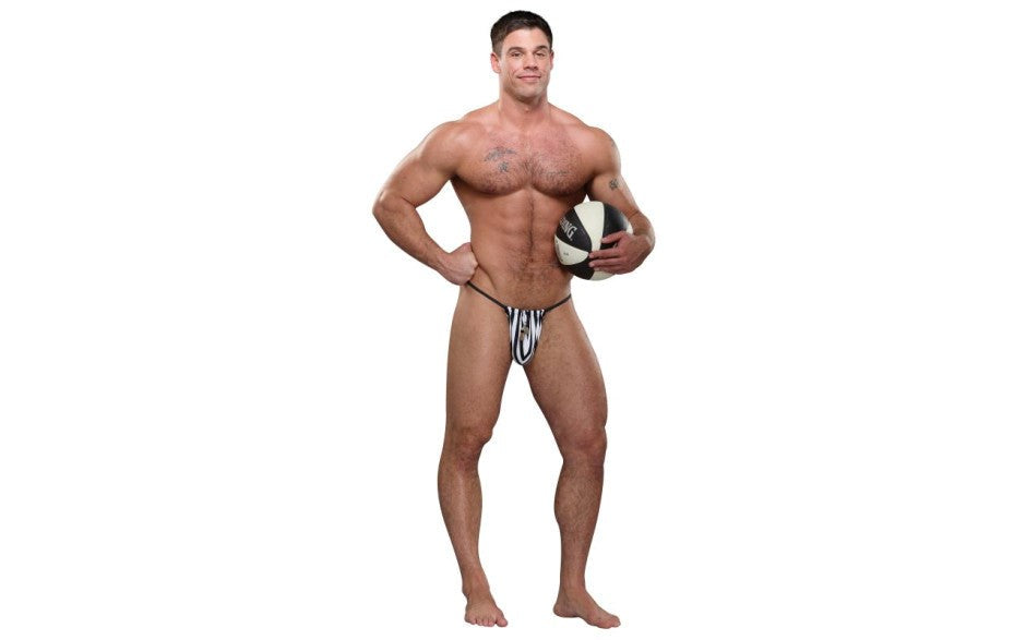 Male Power Referee Novelty G String Mens Underwear Black - - Jocks and G-Strings