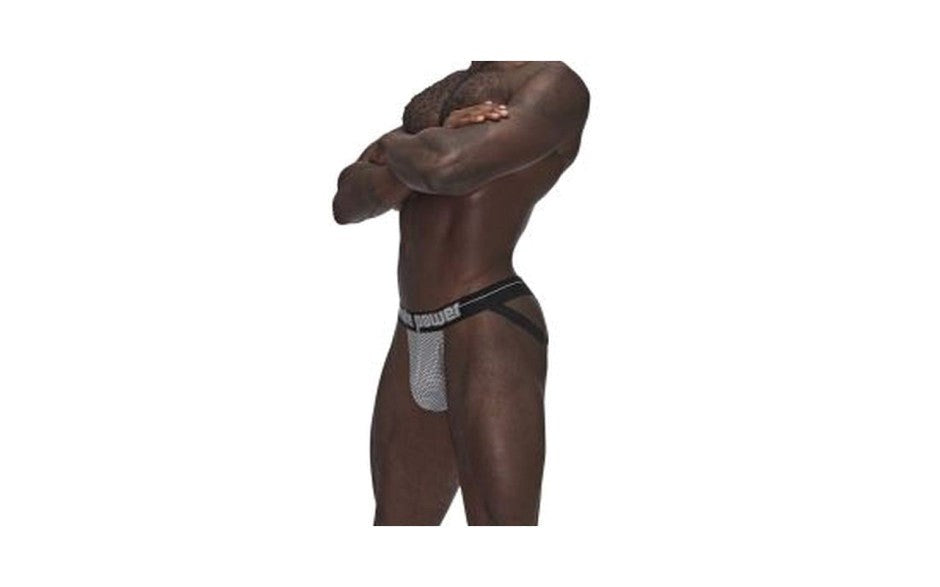 Male Power Sexagon Strappy Ring Male Jock Grey L / XL - - Jocks and G-Strings