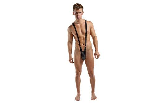 Male Power Stretchy & Breathable Front Rings Sling Black S / M - Jocks and G-Strings