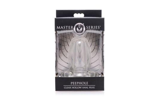 Master Series PeepHole Clear Hollow Anal Plug Small - Butt Plugs