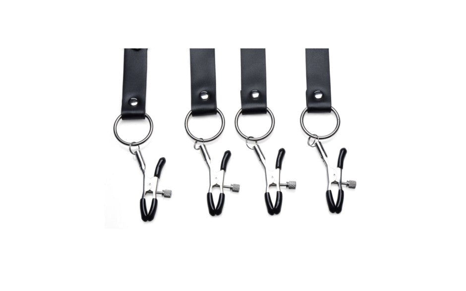 Master Series Spread Labia Bondage Spreader Straps XL - - Spreaders and Hangers