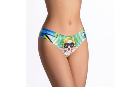 Mememe Lingerie Comics Curios Girl Womens Thong - G-Strings, Panties and Shorts