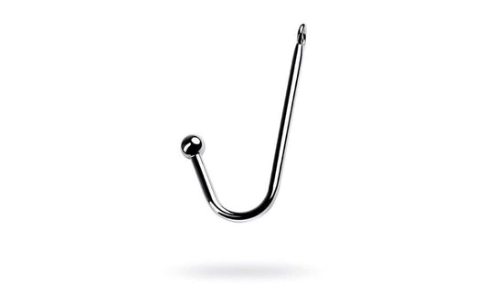 Metal Silver Metal Anal Hook With Bondage Ball - Ball and Cock Toys