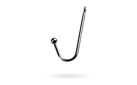 Metal Silver Metal Anal Hook With Bondage Ball - Ball and Cock Toys