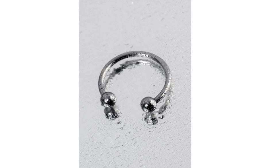 Metal Silver Metal Penis Erection Ring 3cm - - Cock Rings
